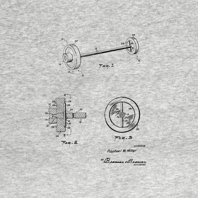 Weight Lifting Construction Vintage Patent Hand Drawing by TheYoungDesigns